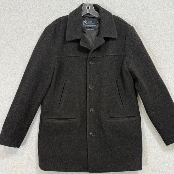 J Crew University Jacket Stadium Cloth Mens Size L 100% Wool Quilted Lining - Picture 2 of 15